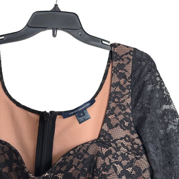 NEW French Connection Thora Lula Long Sleeve Lace Dress Size: M - Picture 2 of 6